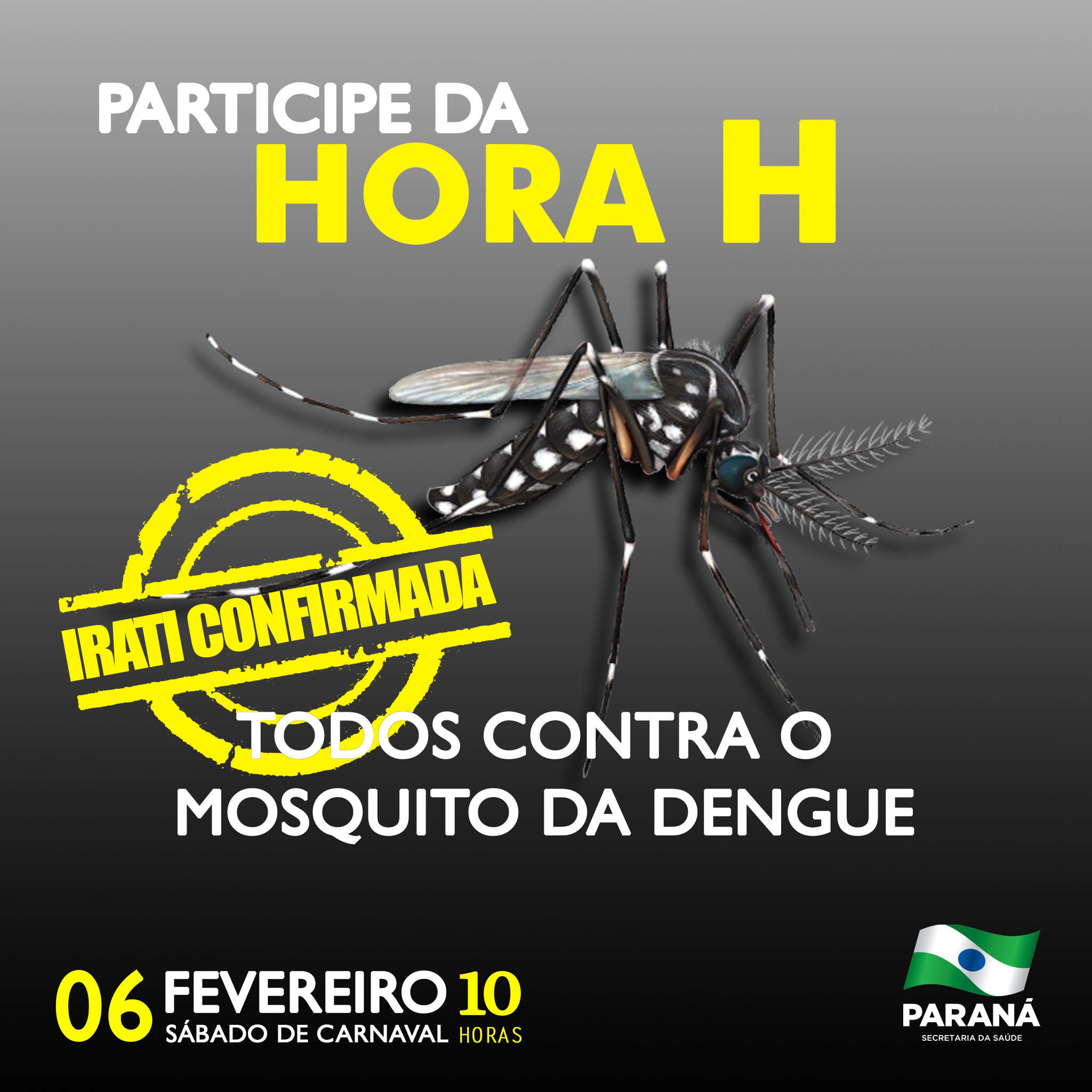 Todos contra Dengue  Campanha Hora H será realizada em Irati