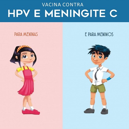 Atualização da carteira de vacina de adolescentes contra Meningo C e HPV