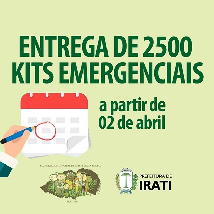 Assistência Social fará entrega de 2500 Kits Emergenciais