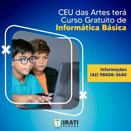 CEU das Artes terá Curso Gratuito de Informática Básica